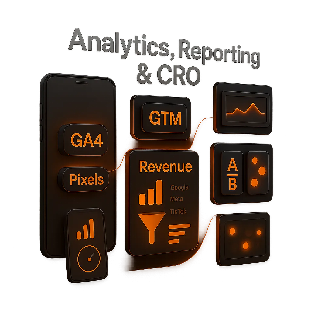 Analytics, reporting and conversion rate optimisation
