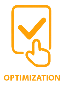 Optimization icon — checkbox & hand cursor