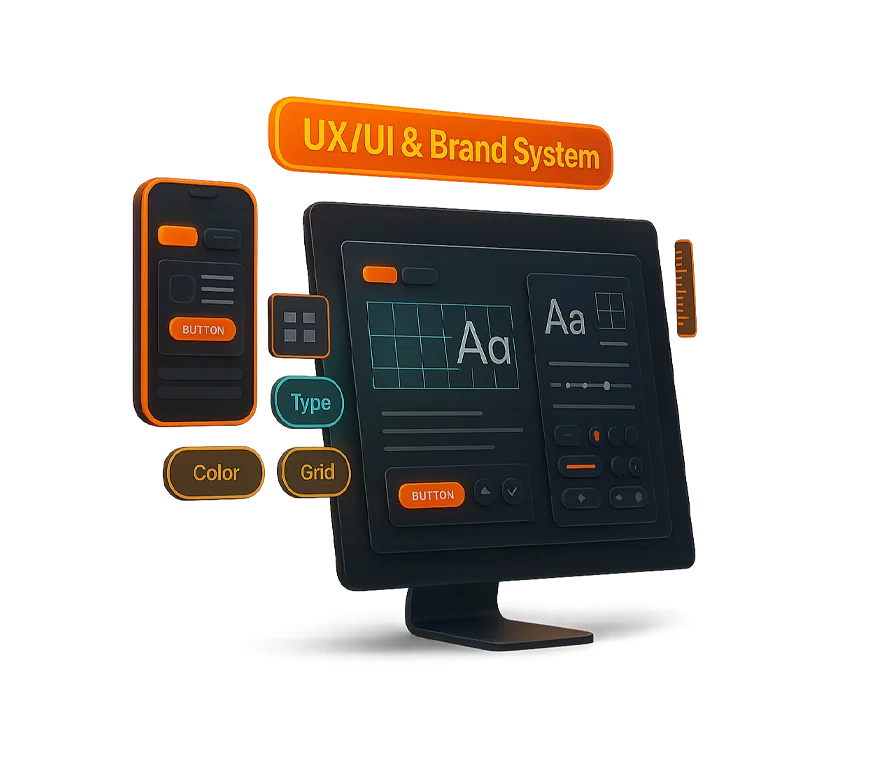 UX/UI design and brand system